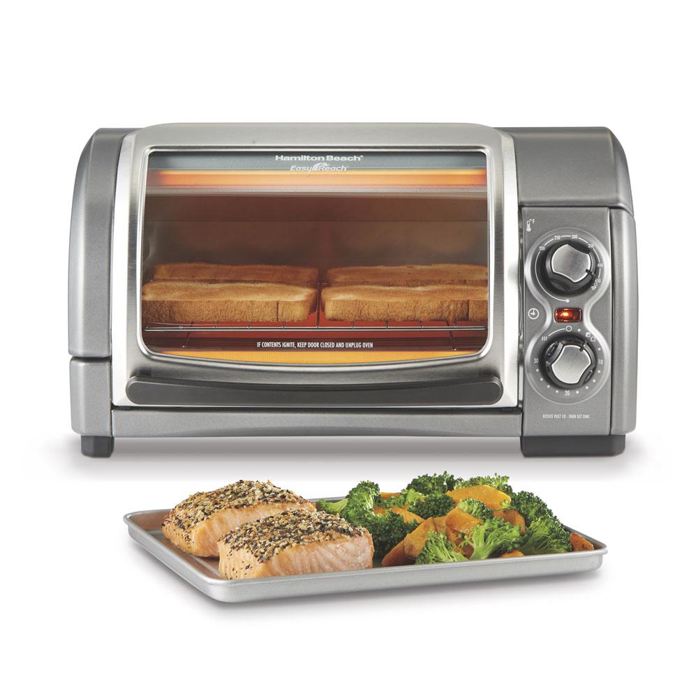 hamilton beach Easy Reach® 4 Slice Toaster Oven with Roll-Top Door