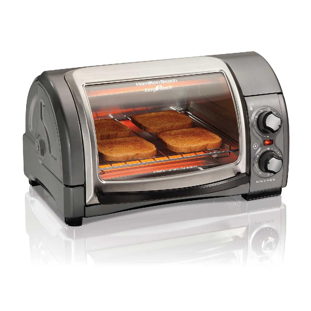 hamilton beach Easy Reach® 4 Slice Toaster Oven with Roll-Top Door