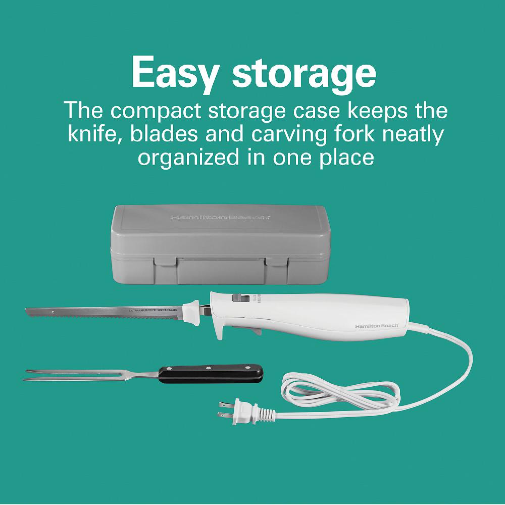 Hamilton Beach Electric Knife Set With Fork And Case
