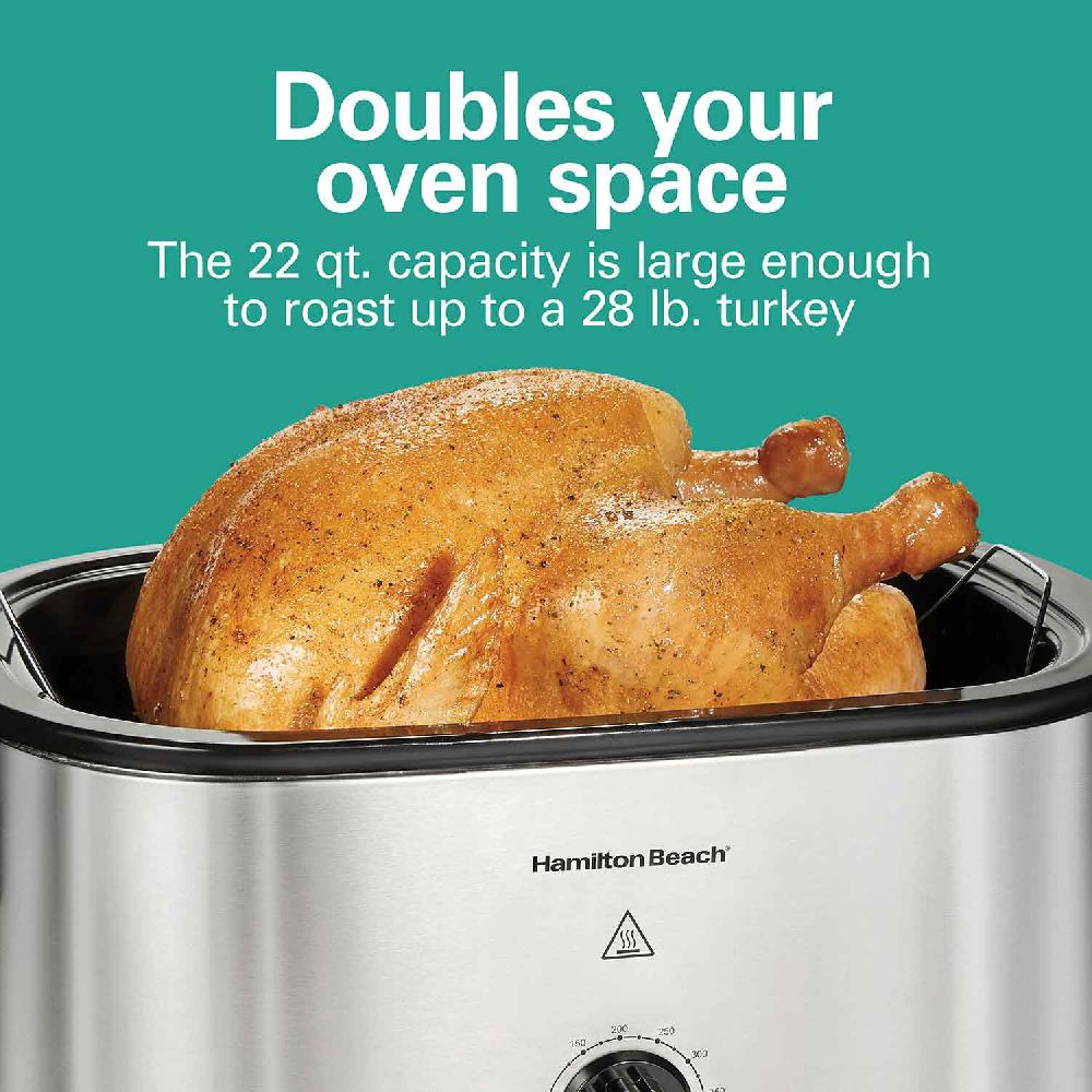 Hamilton Beach Electric Roaster Oven 22 Quarts Stainless Steel