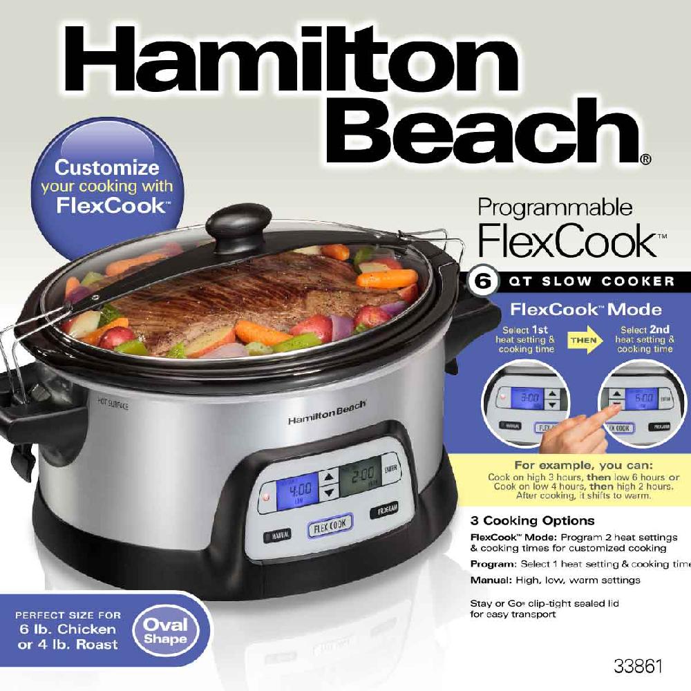Hamilton Beach FlexCook™ 6 Qt Stay Or Go® Slow Cooker