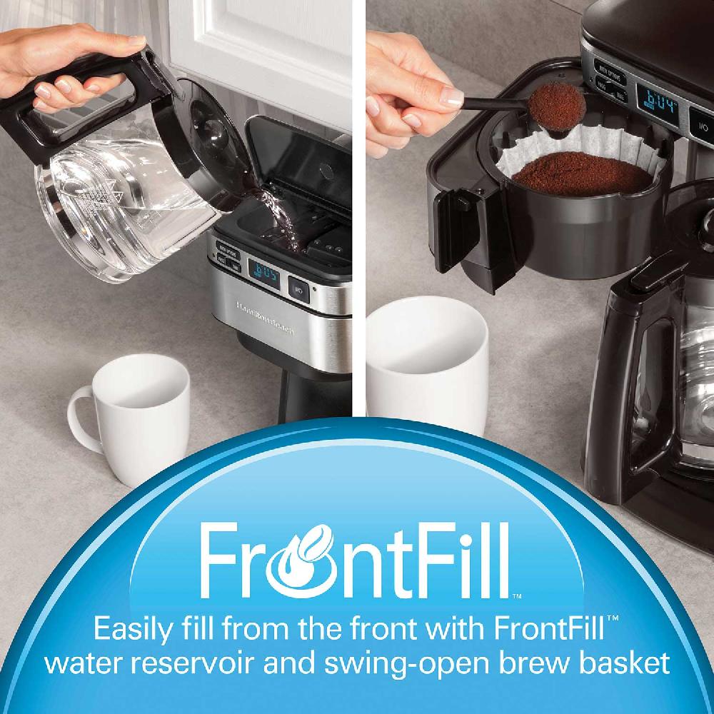 Hamilton Beach Front-Fill® 12 Cup Programmable Coffee Maker With Swing-Out Basket