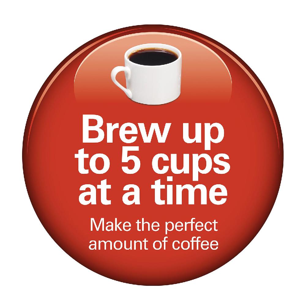Hamilton Beach FrontFill® 5 Cup Compact Coffee Maker With Programmable Clock & Glass Carafe