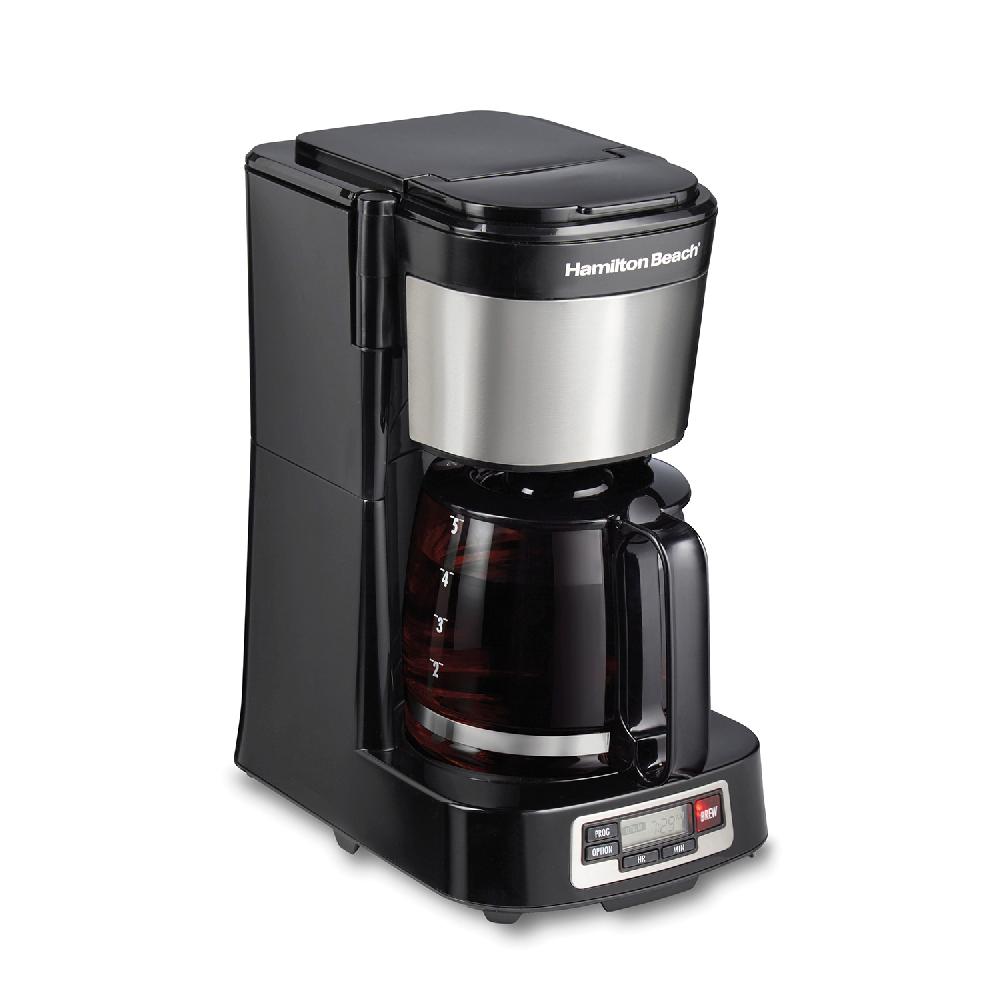 hamilton beach FrontFill® 5 Cup Compact Coffee Maker with Programmable Clock & Glass Carafe