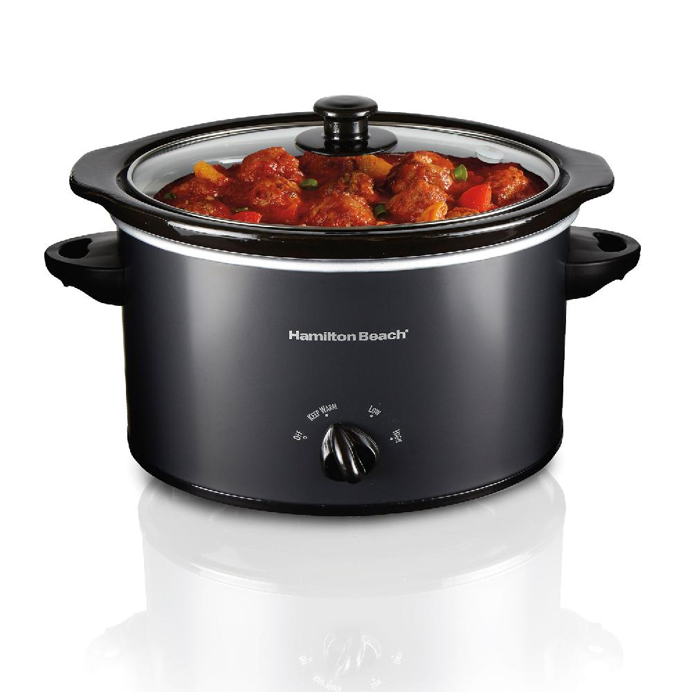 Hamilton Beach 3 Quart Slow Cooker Matte Black