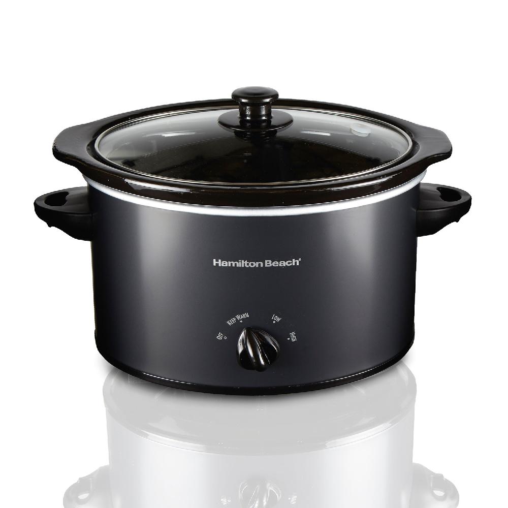 Hamilton Beach 3 Quart Slow Cooker Matte Black