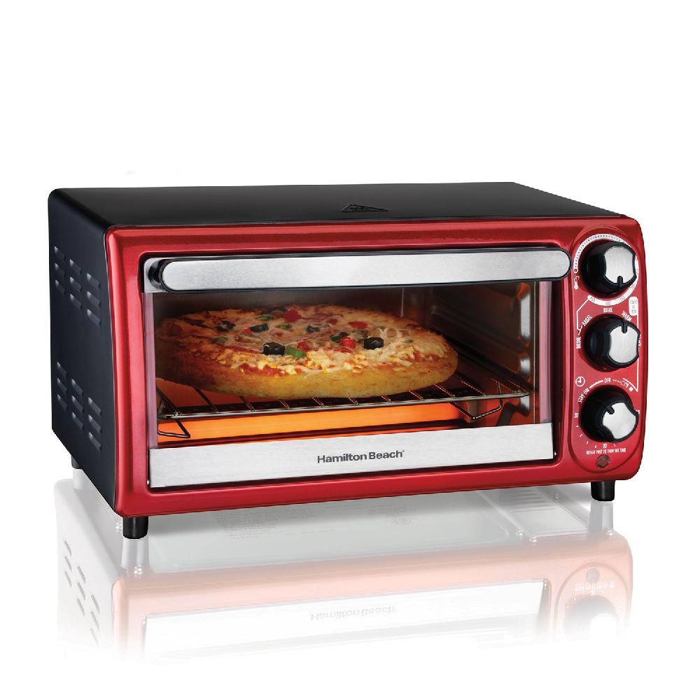 hamilton beach 4 Slice Capacity Toaster Oven Red