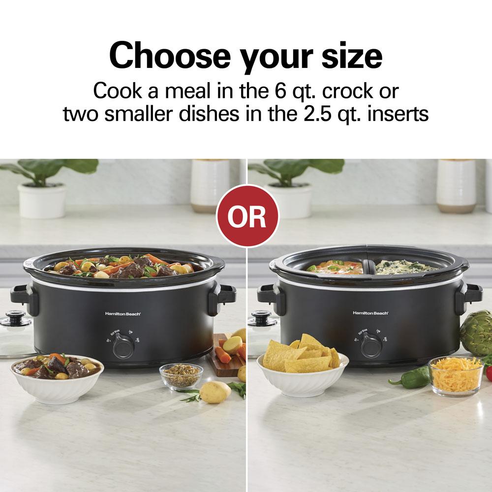 Hamilton Beach 6 Quart Double-Dish Slow Cooker