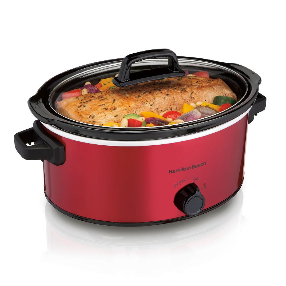 hamilton beach 6 Quart Oval Slow Cooker Red