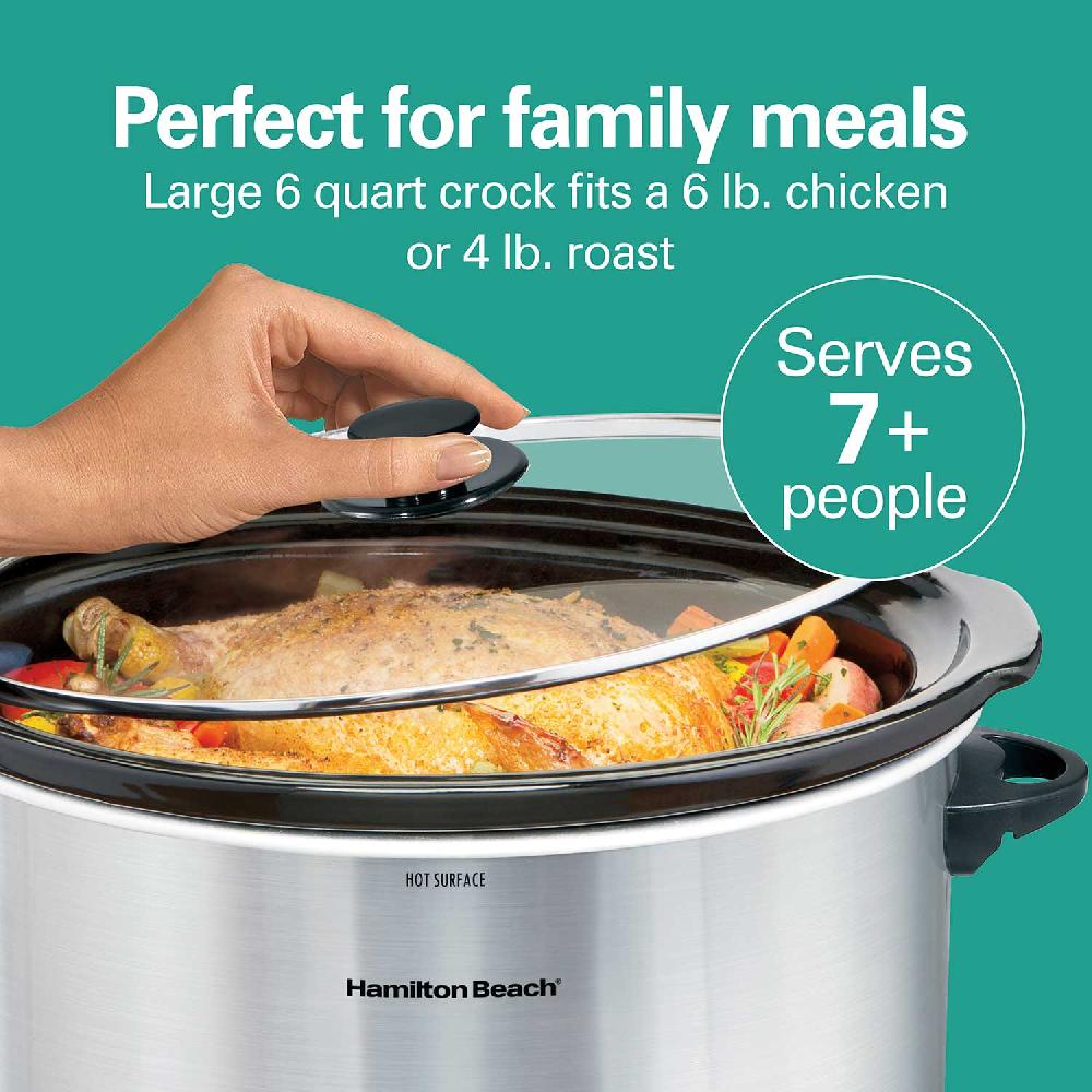 Hamilton Beach 6 Quart Slow Cooker Chrome