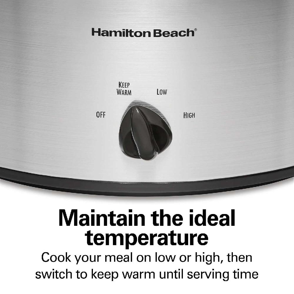 Hamilton Beach 6 Quart Slow Cooker Chrome