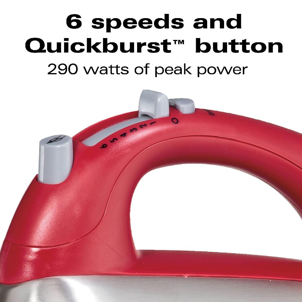 Hamilton Beach 6 Speed Classic Stand Mixer Red