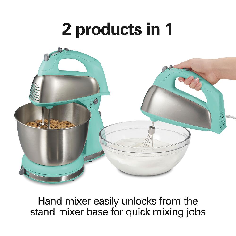 Hamilton Beach 6 Speed Stand Mixer Aqua Blue