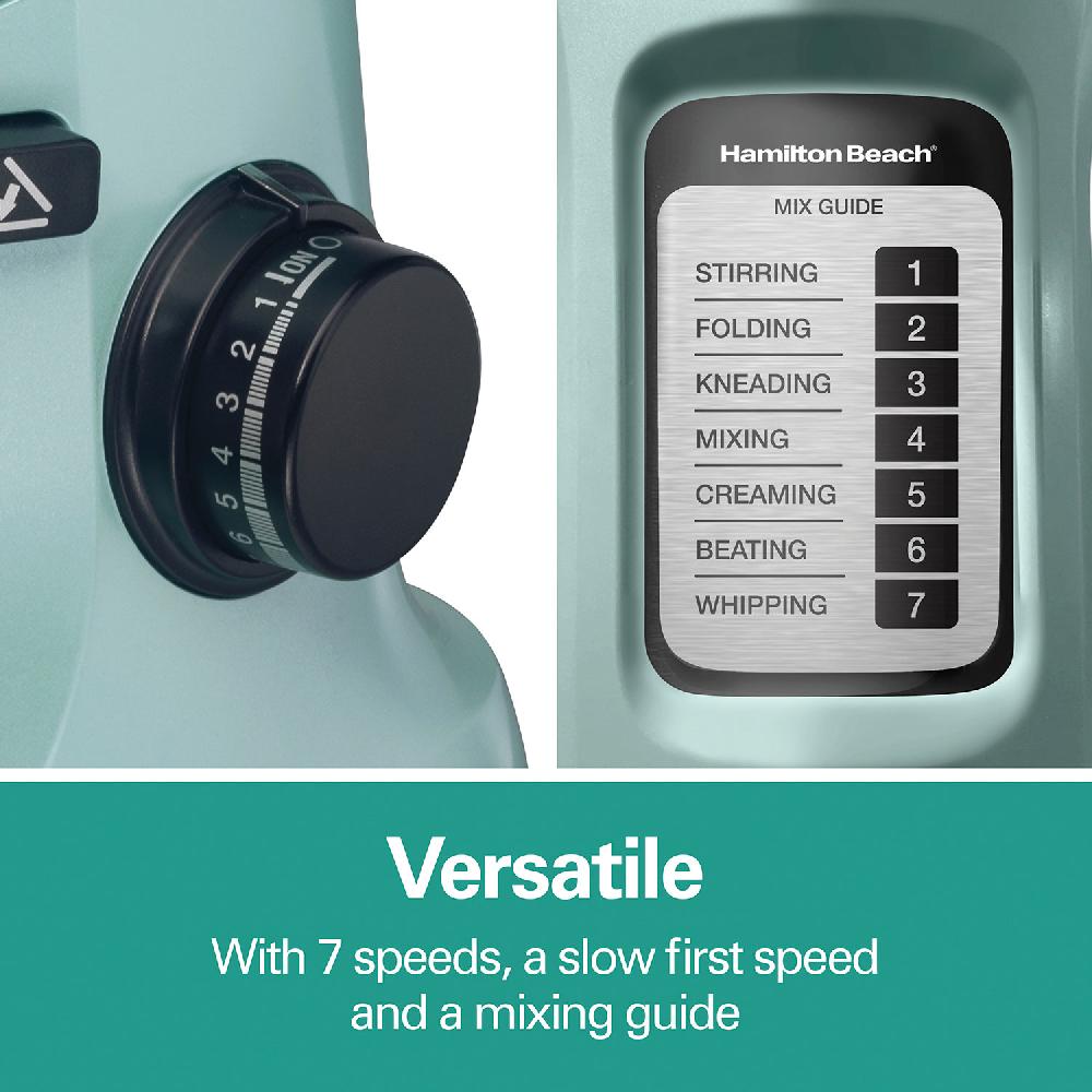 Hamilton Beach 7 Speed Stand Mixer 4 Quart Aqua