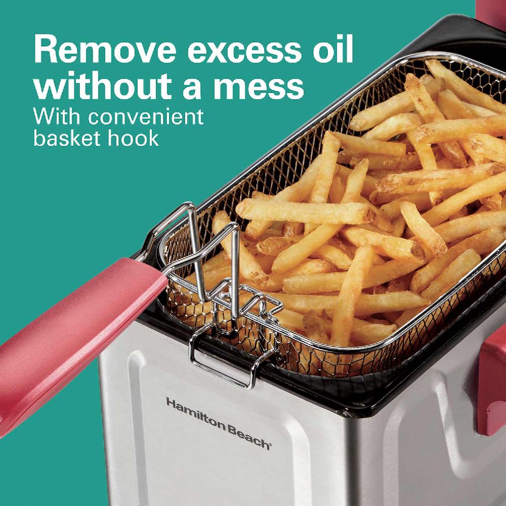 Hamilton Beach 8 Cup Deep Fryer Red