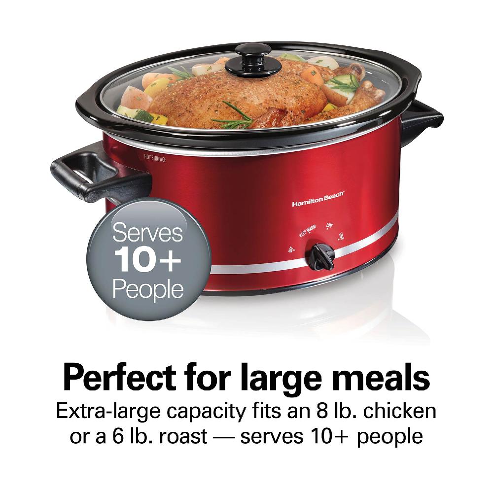 Hamilton Beach 8 Quart Slow Cooker Red