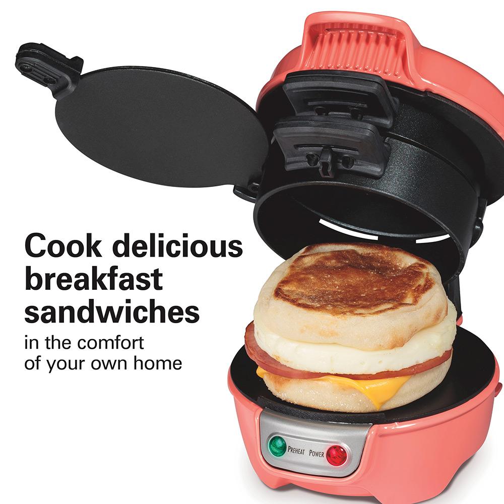 Hamilton Beach Breakfast Sandwich Maker Coral
