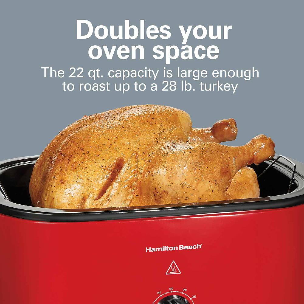 Hamilton Beach Electric Roaster Oven 22 Quarts Red