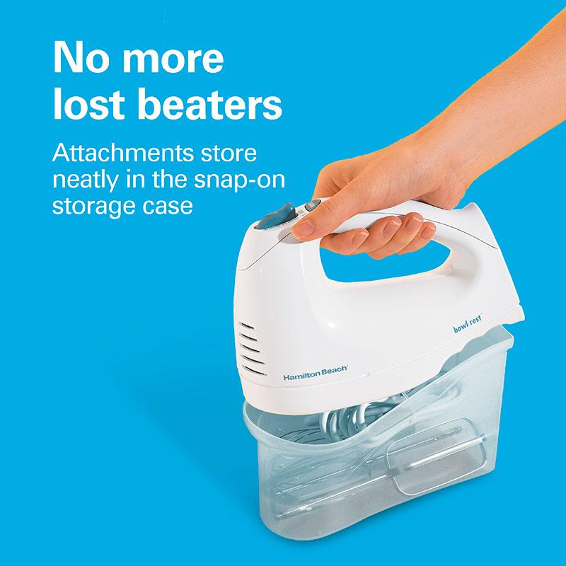 Hamilton Beach Hand Mixer With Snap-On Case