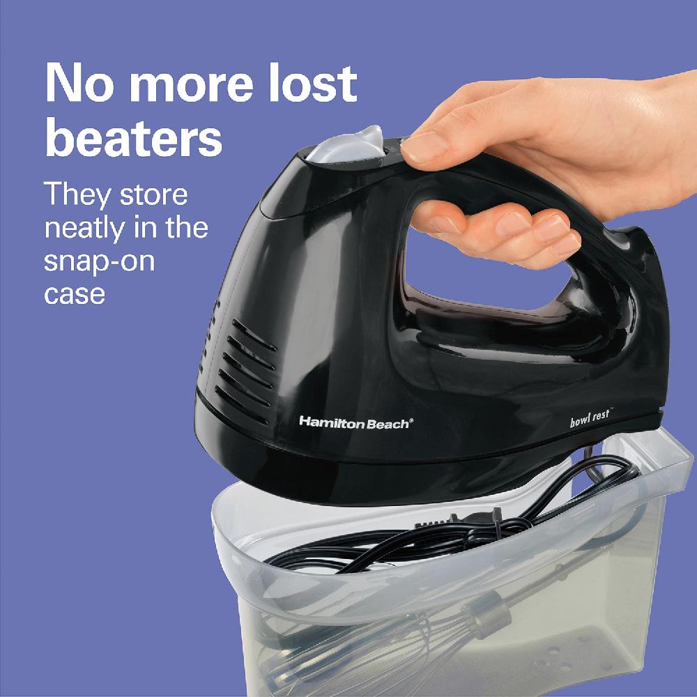 Hamilton Beach Hand Mixer With Snap-On Case