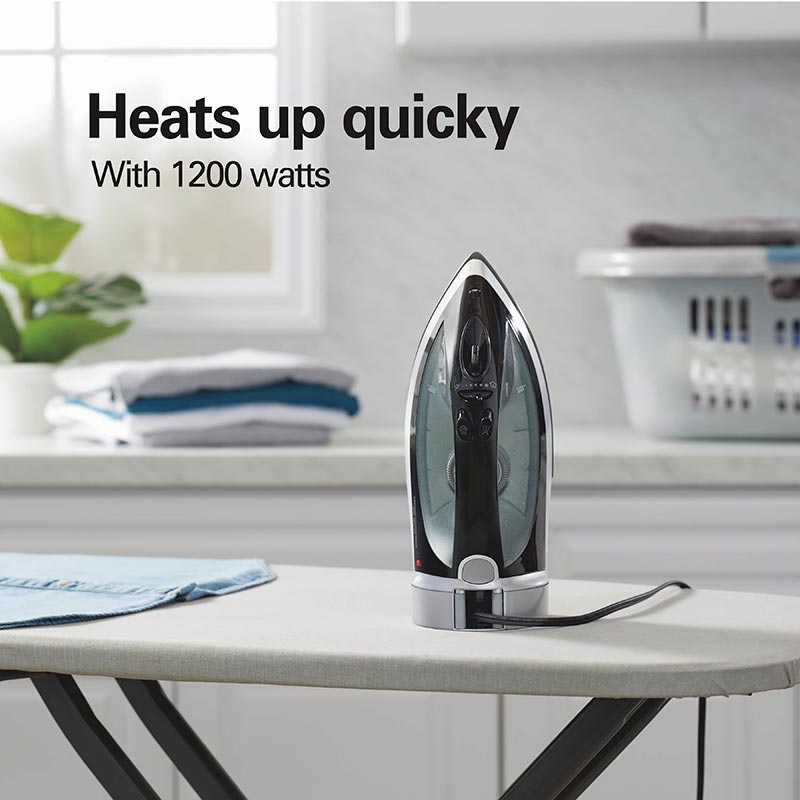 Hamilton Beach Nonstick Iron With Retractable Cord