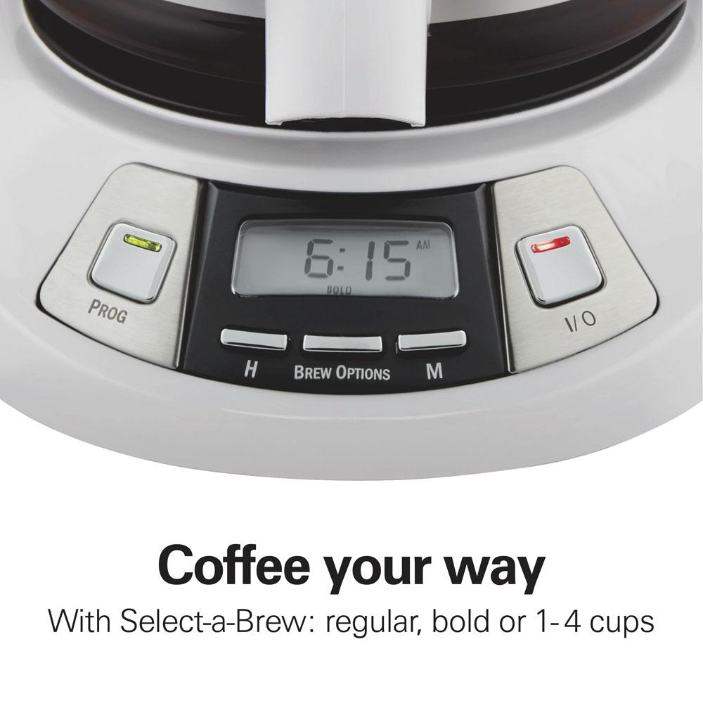Hamilton Beach Programmable Coffee Maker White