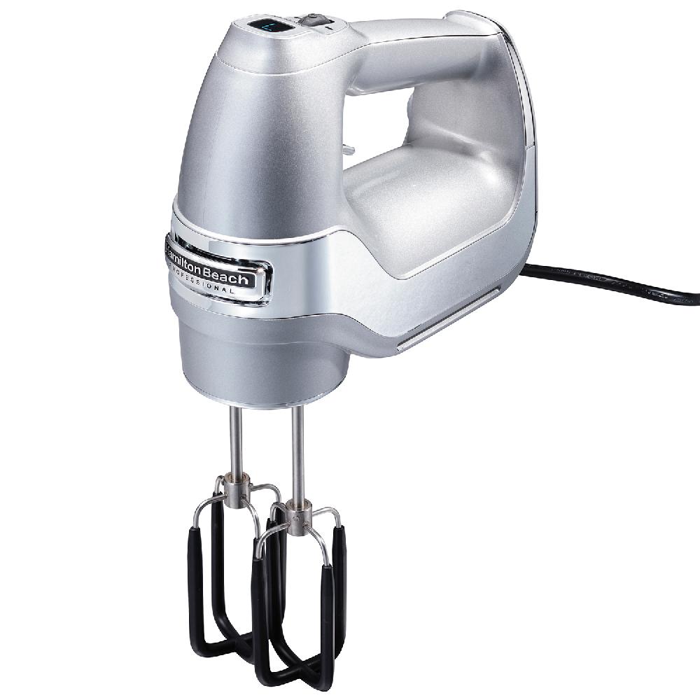 hamilton beach Hamilton Beach® Professional 7 Speed Hand Mixer with Snap-On Case Chrome and Silver