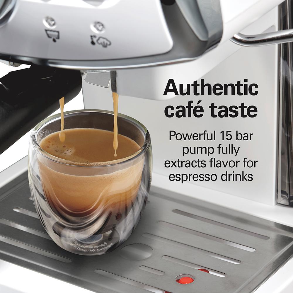 Hamilton Beach Slide & Lock™ Espresso Maker  White