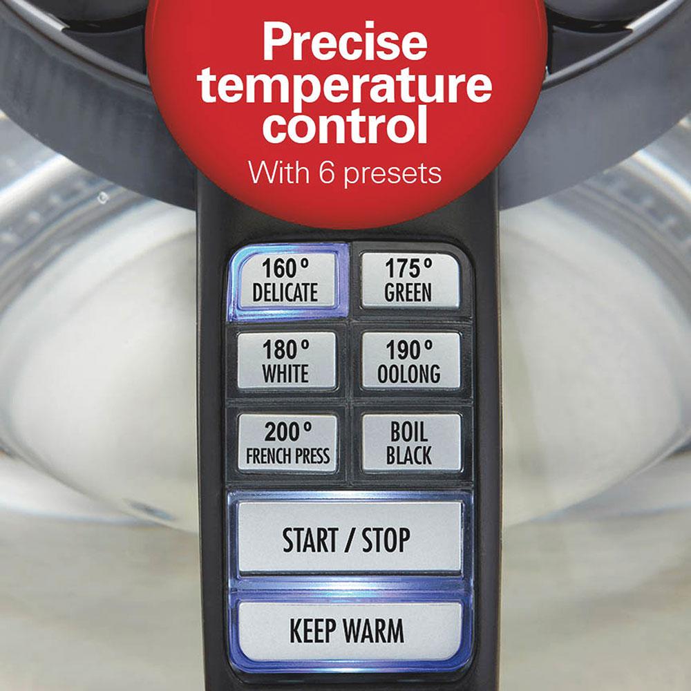 Hamilton Beach Temperature-Control Glass Kettle