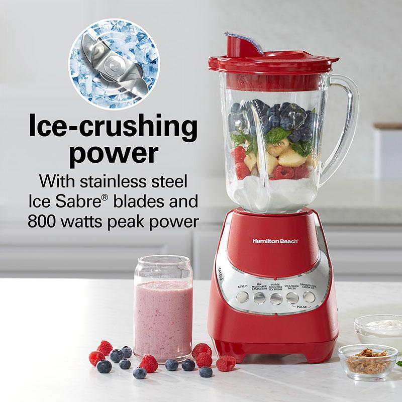Hamilton Beach Wave~Action® Quiet Blender Red