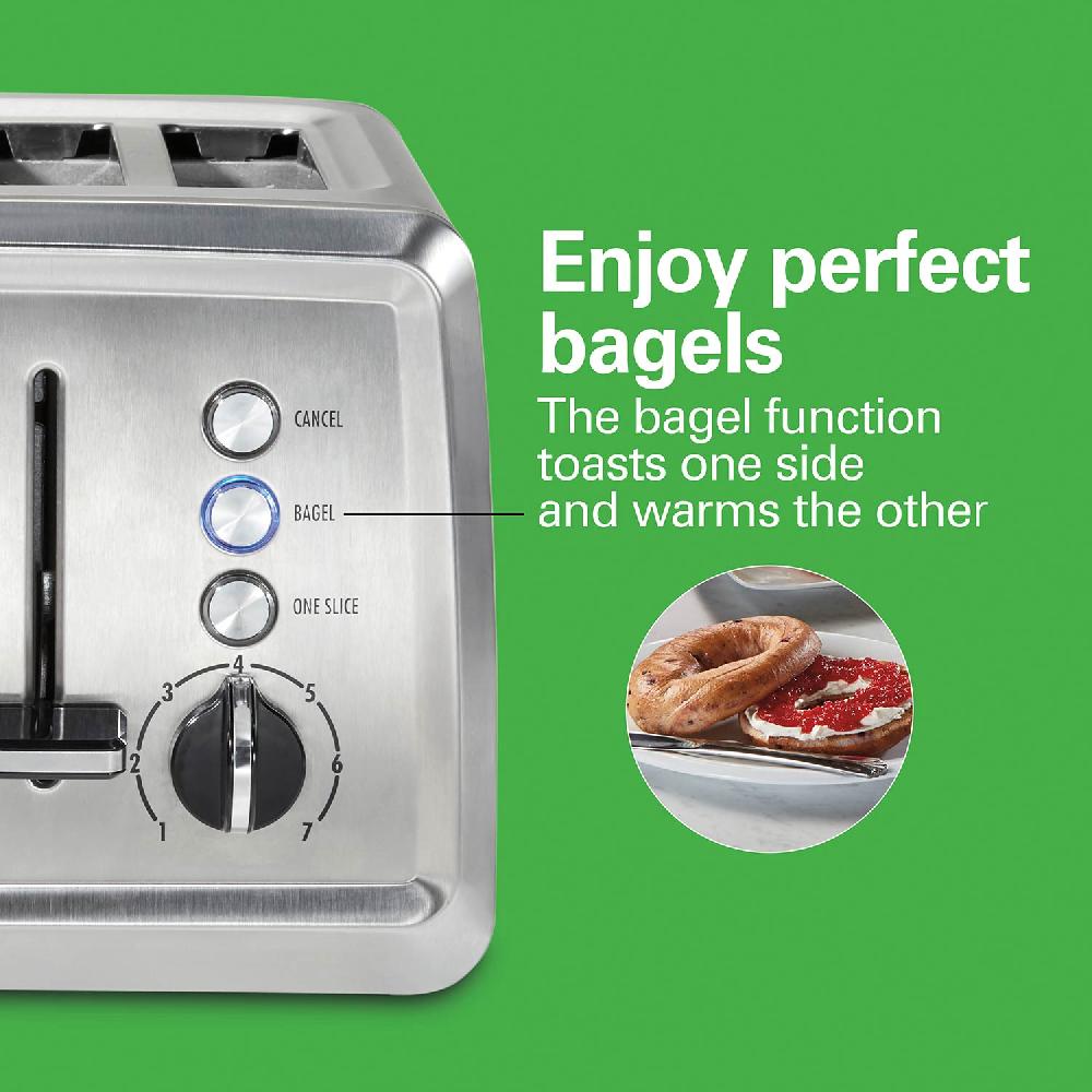 Hamilton Beach Modern Stainless Steel 4 Slice Toaster With Extra-Wide Slots