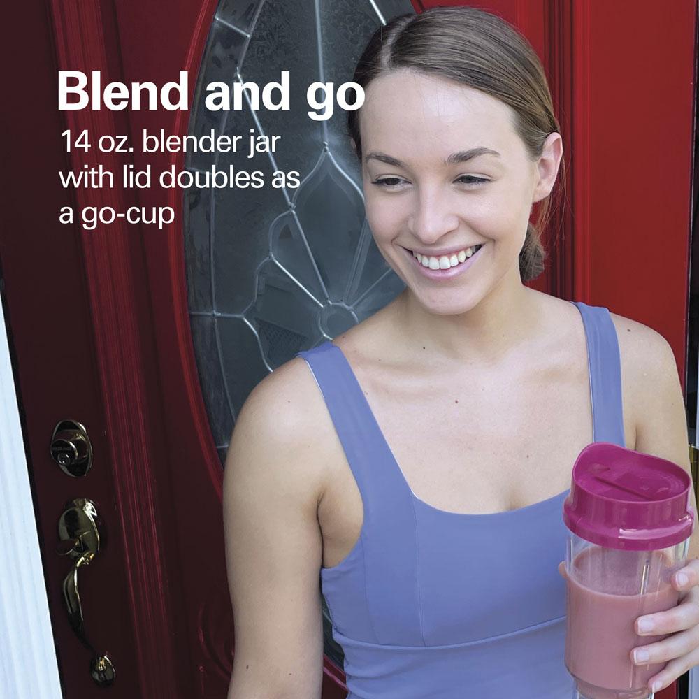 Hamilton Beach Personal Blender With Travel Lid Raspberry