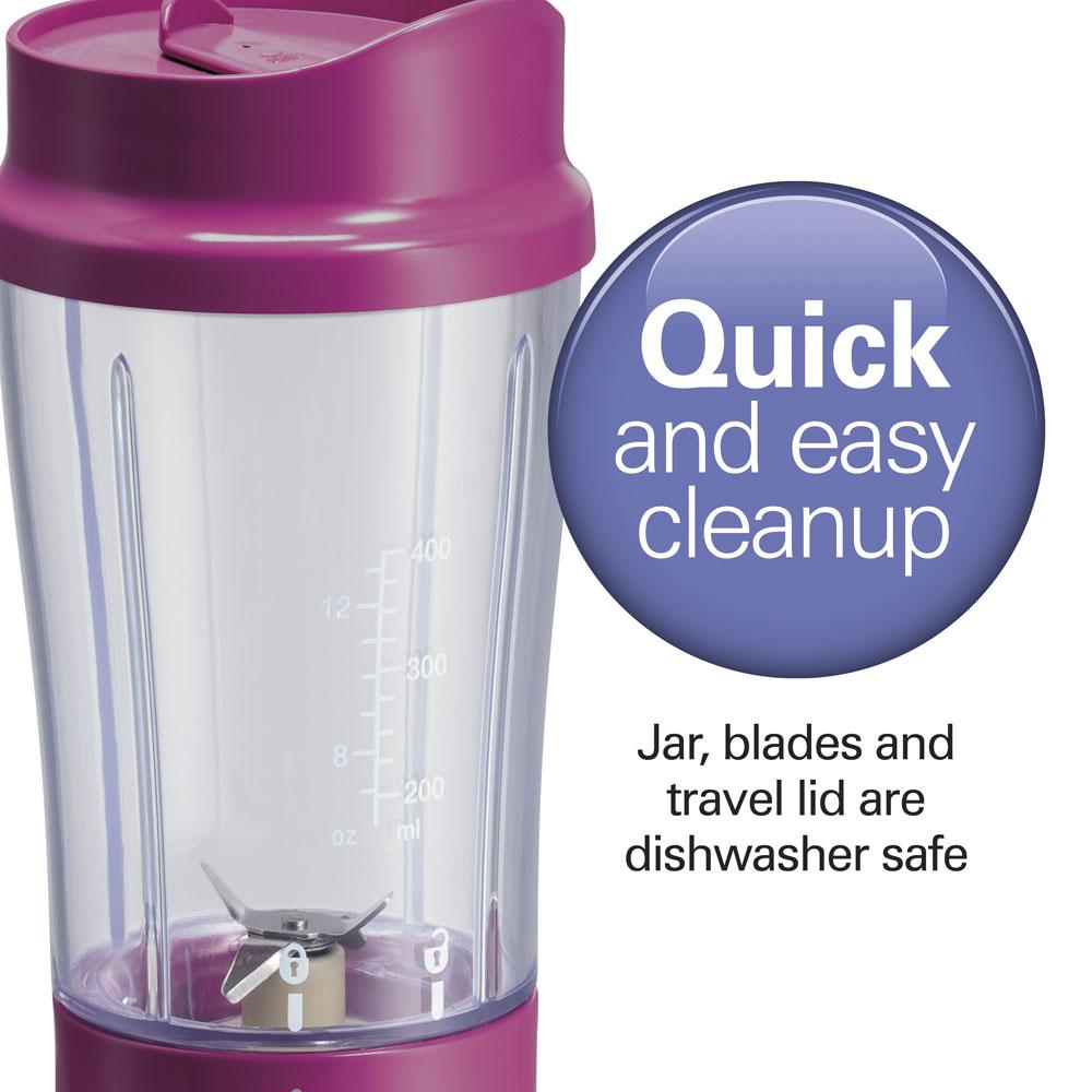 Hamilton Beach Personal Blender With Travel Lid Raspberry