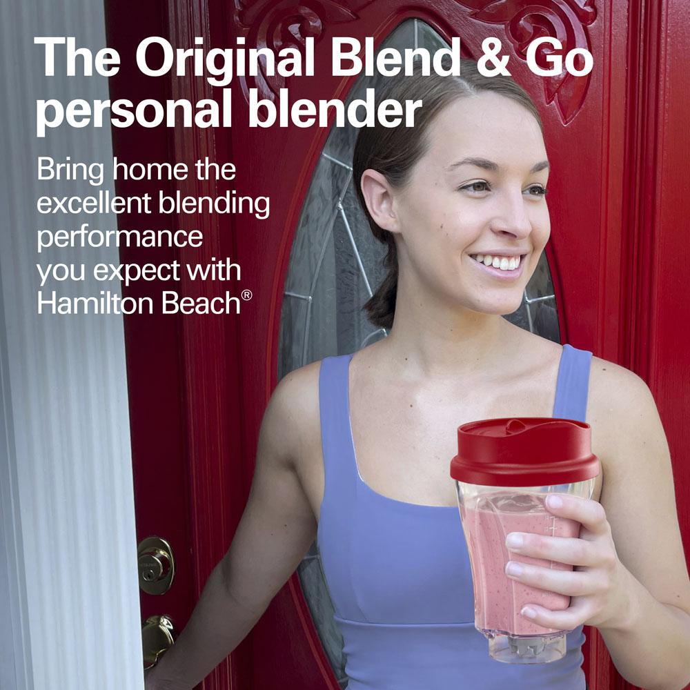 Hamilton Beach Personal Blender With Travel Lid Red