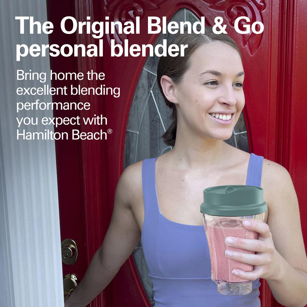 Hamilton Beach Personal Blender With Travel Lid  Teal