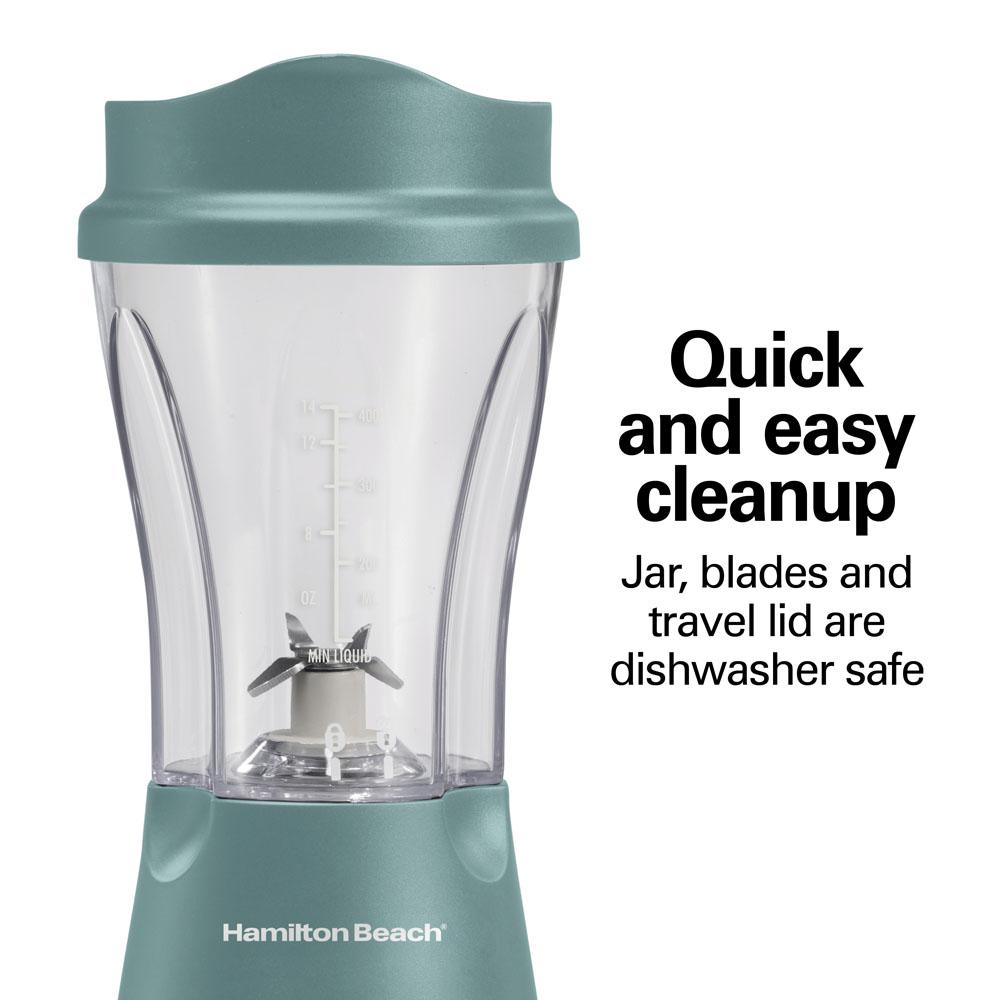Hamilton Beach Personal Blender With Travel Lid  Teal