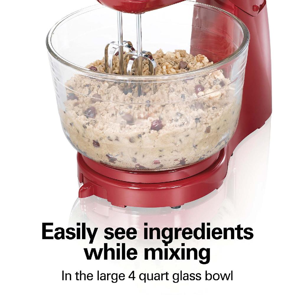 Hamilton Beach Power Deluxe™ 6 Speed Hand/Stand Mixer Red