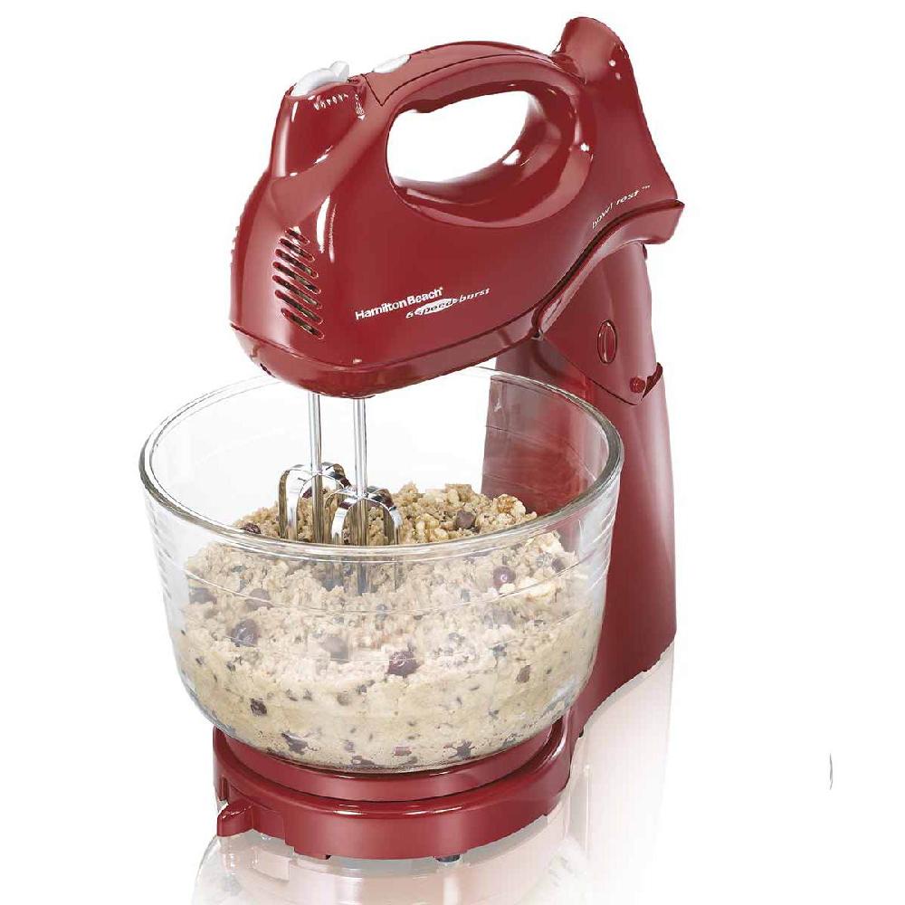 hamilton beach Power Deluxe™ 6 Speed Hand/Stand Mixer Red