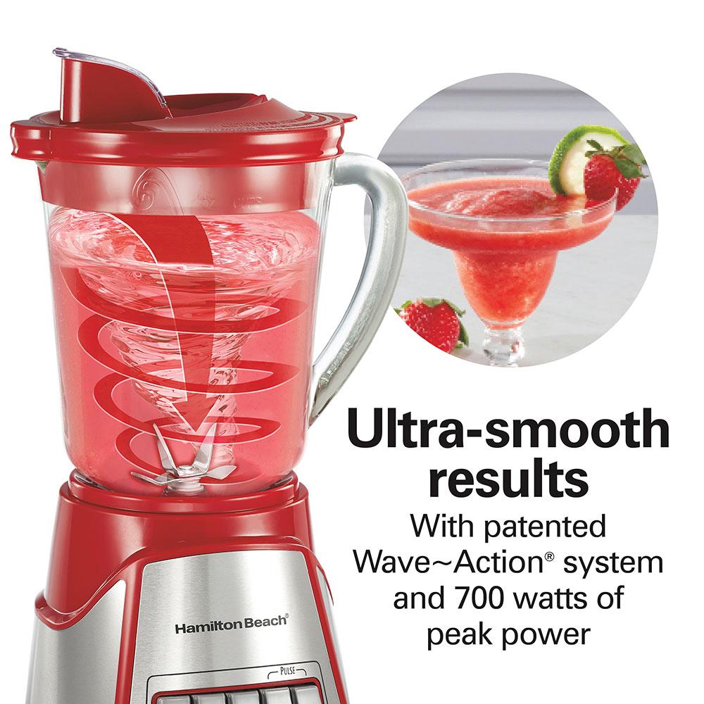 Hamilton Beach Power Elite™ Blender With 40 Oz. Glass Jar Red