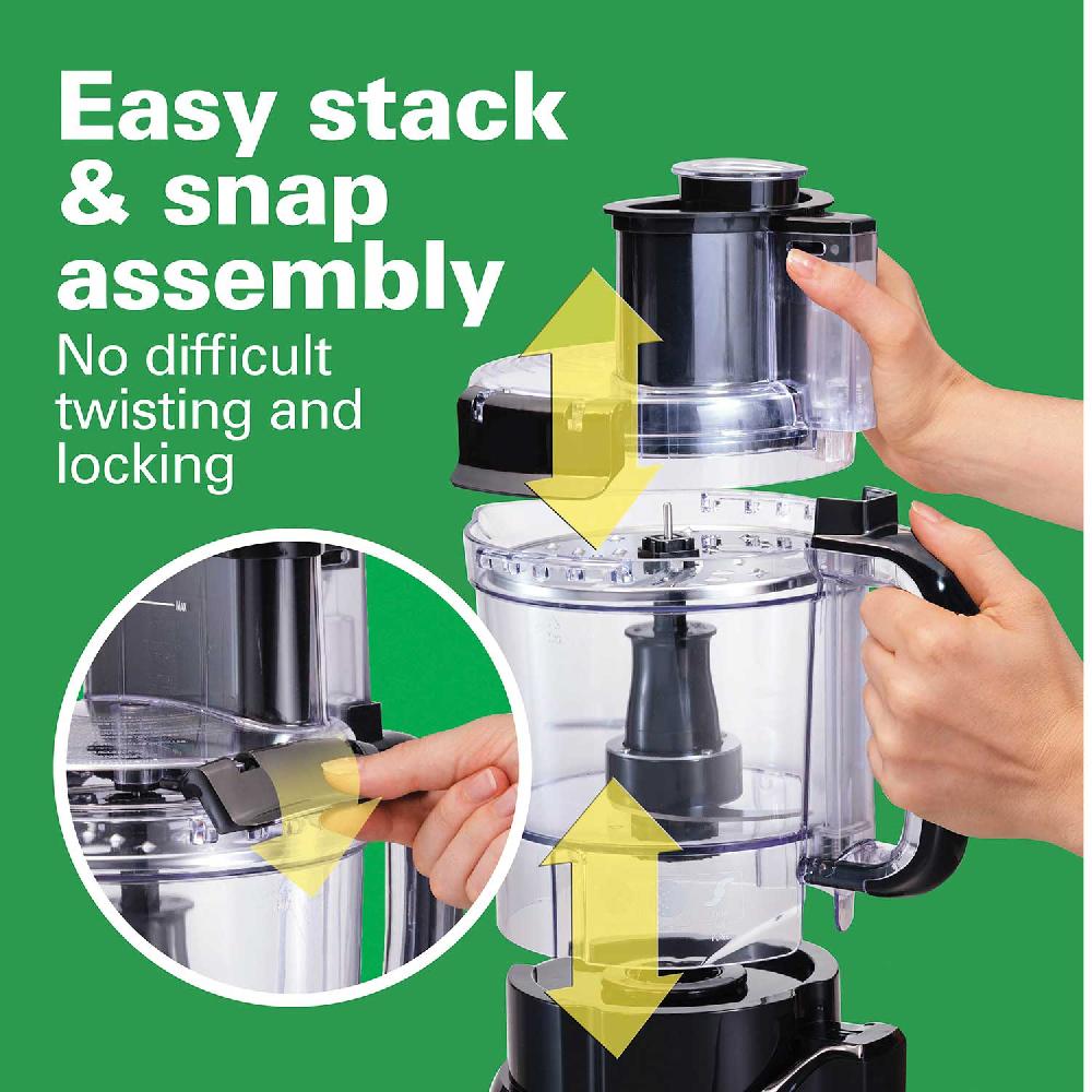 Hamilton Beach Recertified 12-Cup Stack & Snap™ Food Processor