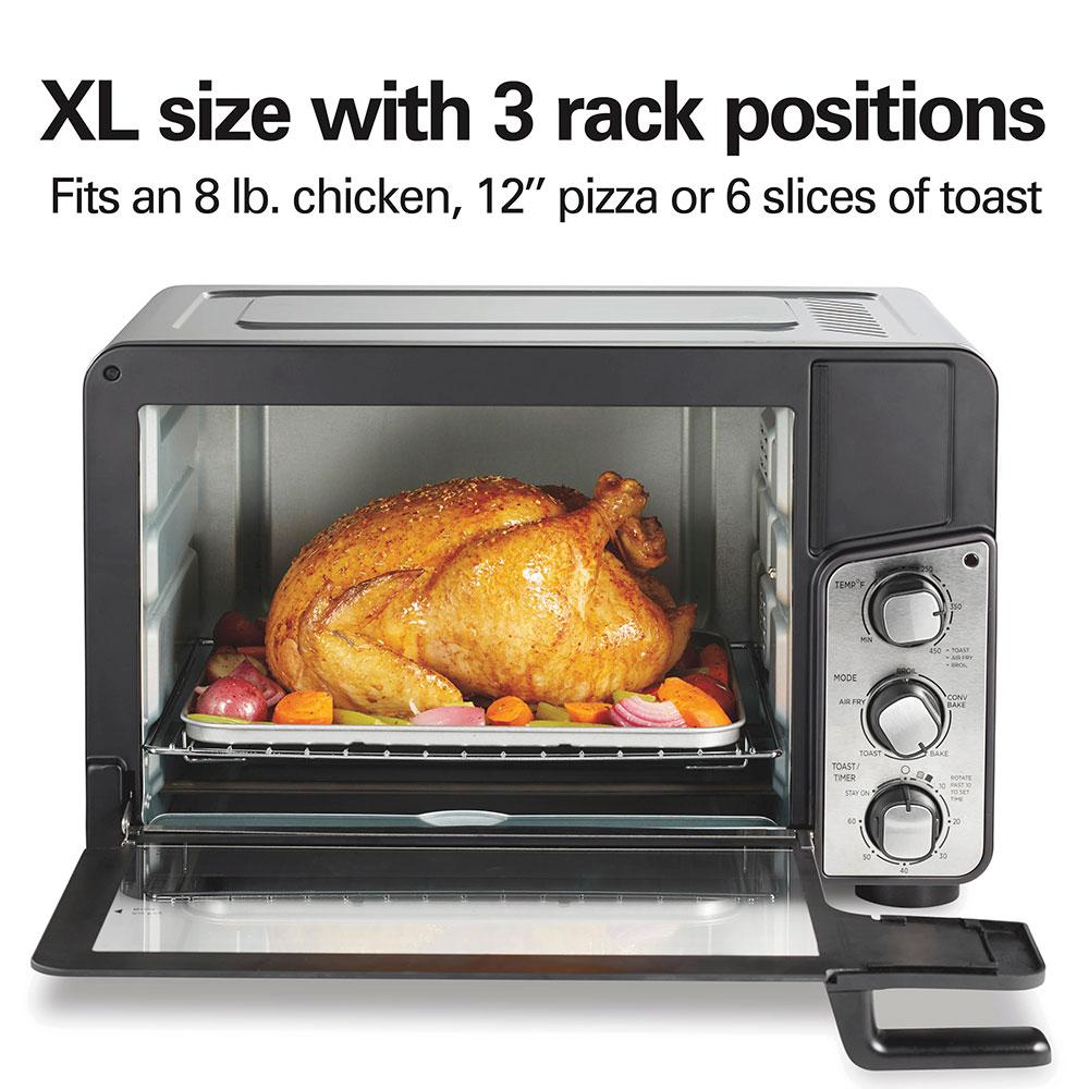 Hamilton Beach Recertified Easy View XL Toaster Oven With Sure-Crisp® Air Fry