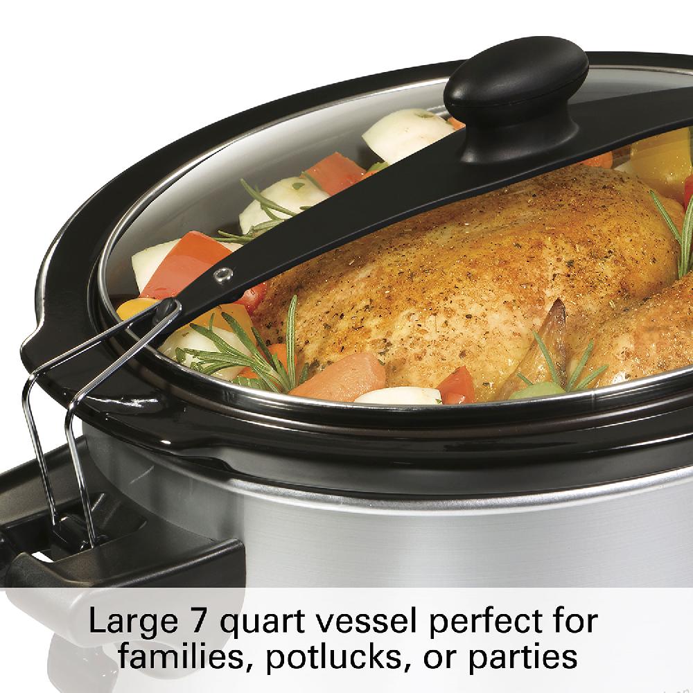 Hamilton Beach Recertified Stay Or Go® Programmable 7 Qt. Slow Cooker With Party Dipper