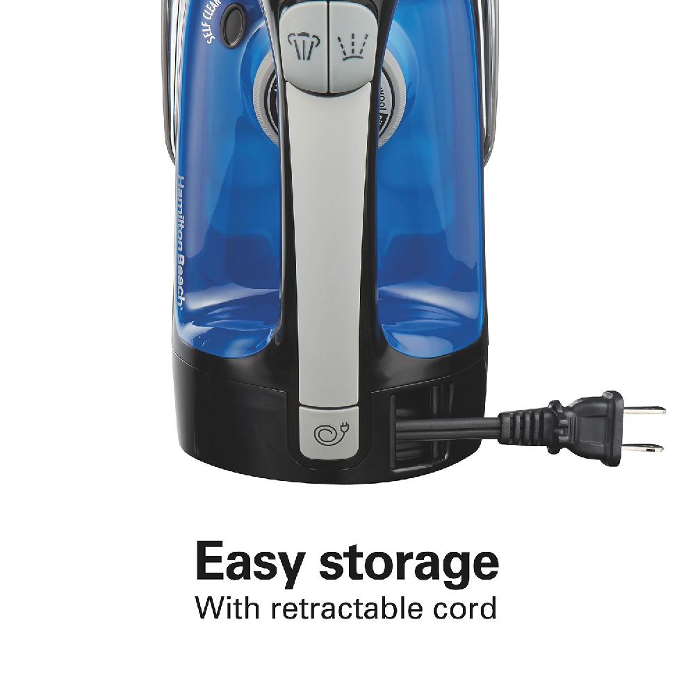 Hamilton Beach Retractable Cord Iron With Stainless Steel Soleplate