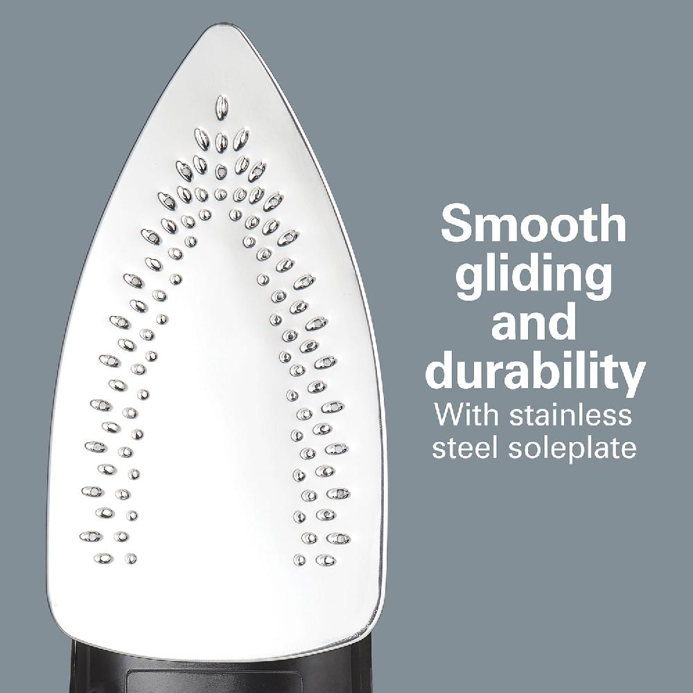 Hamilton Beach Retractable Cord Iron With Stainless Steel Soleplate