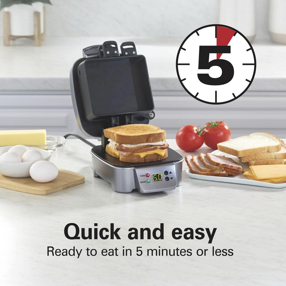 Hamilton Beach Sandwich Stacker™ Hot Sandwich Maker Silver