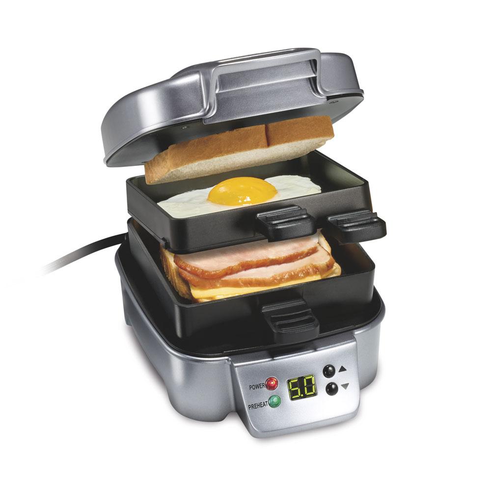 hamilton beach Sandwich Stacker™ Hot Sandwich Maker Silver