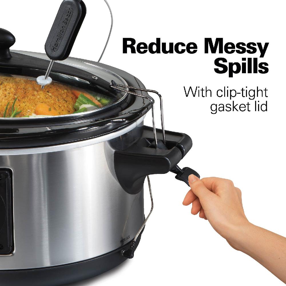 Hamilton Beach Set & Forget®6 Qt. Programmable Slow Cooker Stainless Steel