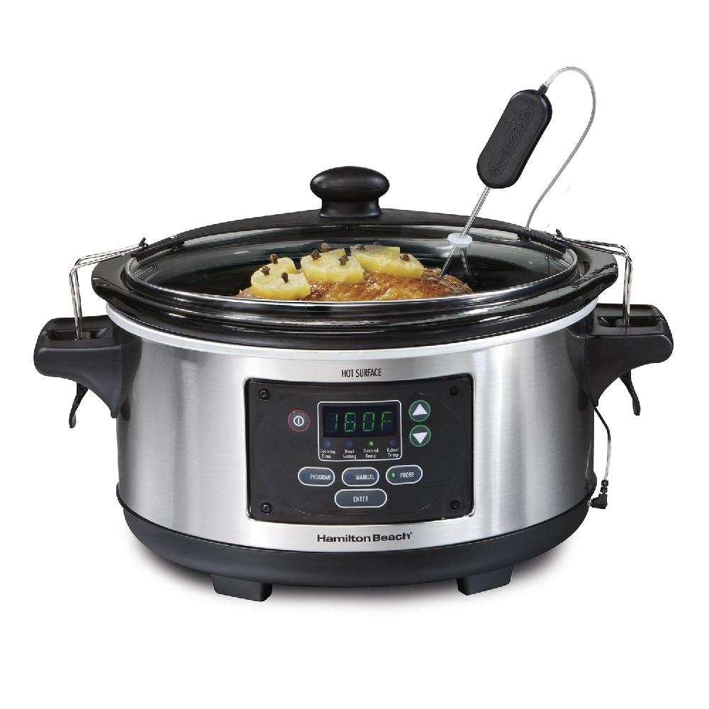 hamilton beach Set & Forget®6 Qt. Programmable Slow Cooker Stainless Steel
