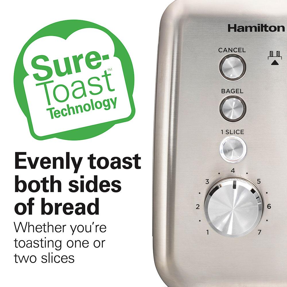 Hamilton Beach Sleek Stainless Steel 2 Slice Toaster