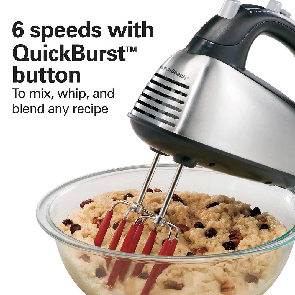 Hamilton Beach SoftScrape™ 6 Speed Hand Mixer With Case